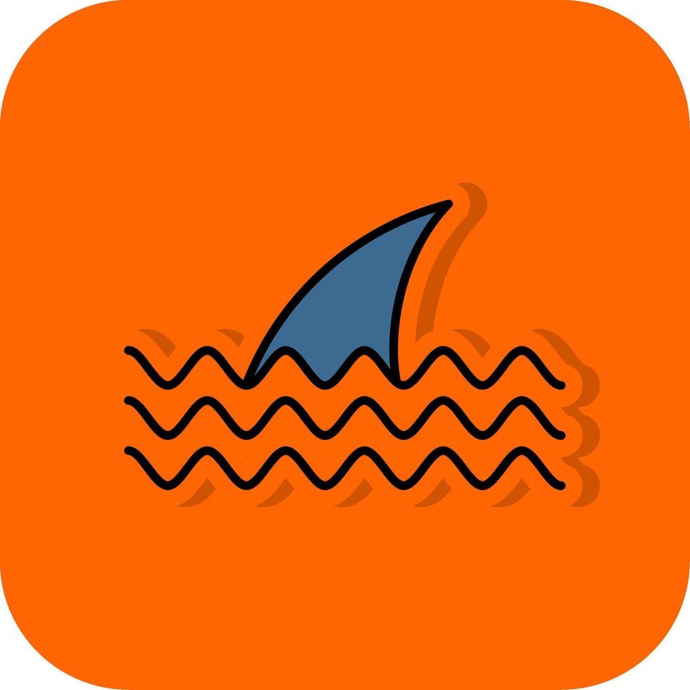 fenor fylld orange bakgrund ikon vektor