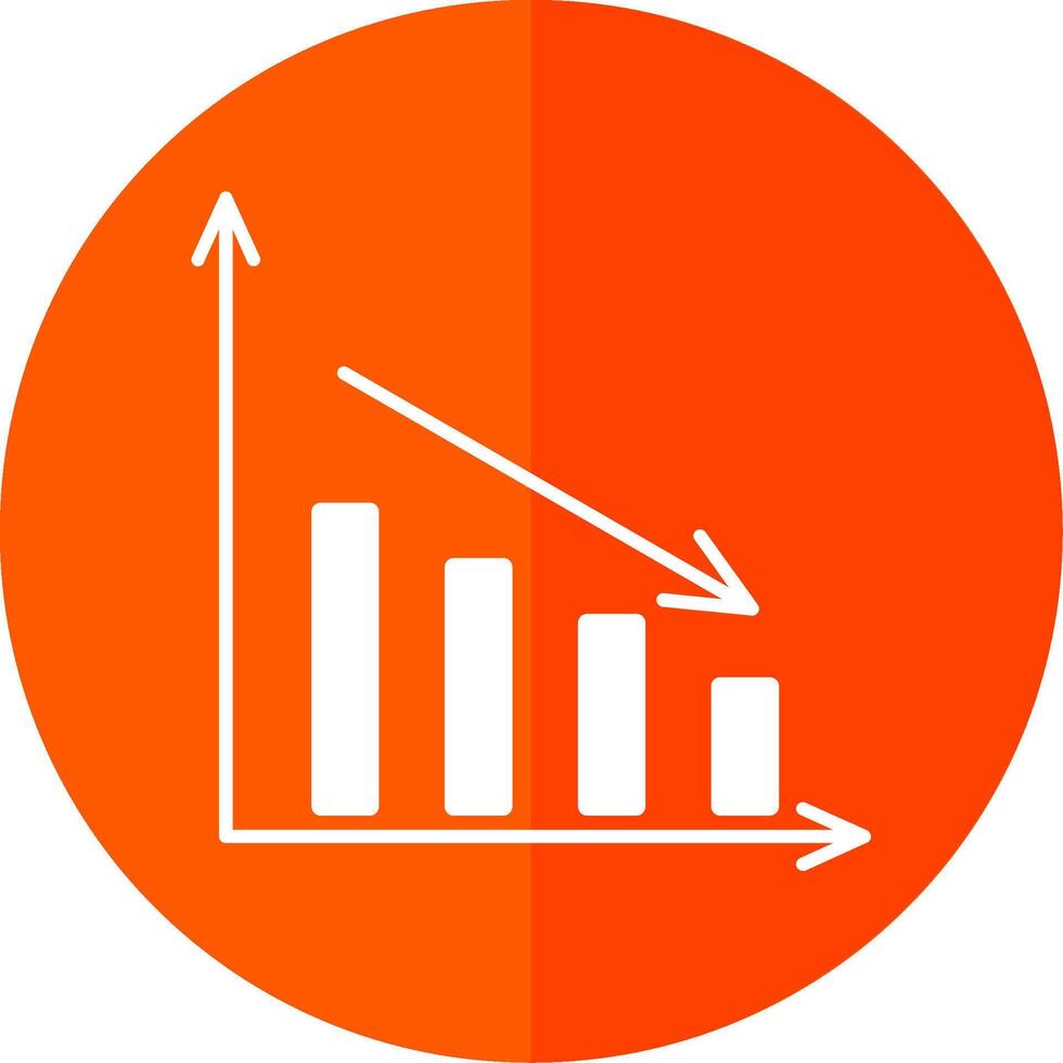 bar Diagram glyf röd cirkel ikon vektor