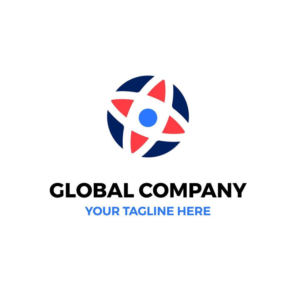global Kompass abstrakt Illustration Logo Symbol Design Vorlage Element vektor