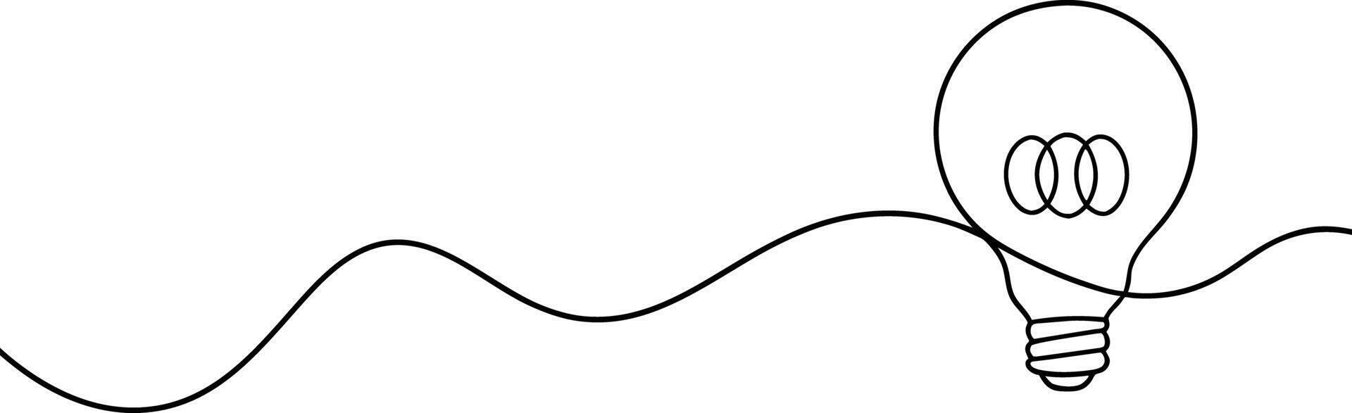 ein Zeichnung von ein Licht Birne mit ein Welle vektor