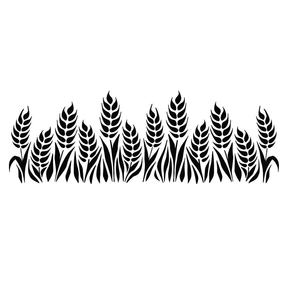fruchtbar Reis Pflanzen Design Element Illustration. fruchtbar Reis Pflanzen Logo. fruchtbar Reis Pflanzen Symbol. vektor