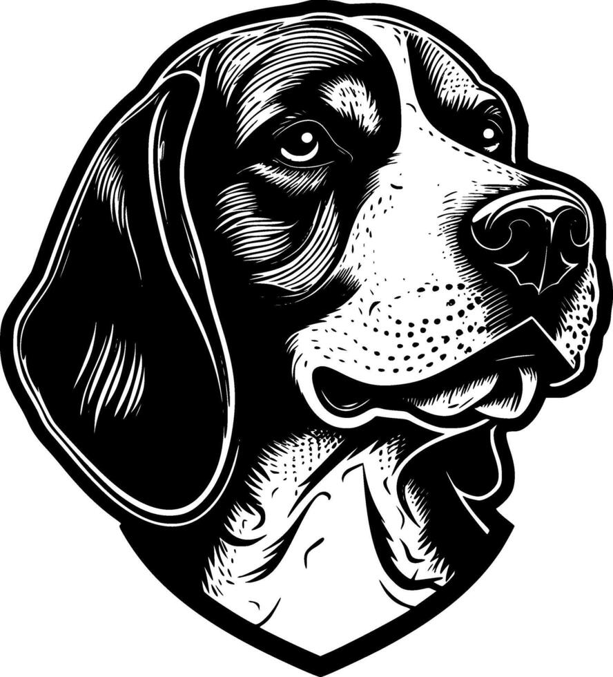 beagle - minimalistisk och platt logotyp - illustration vektor