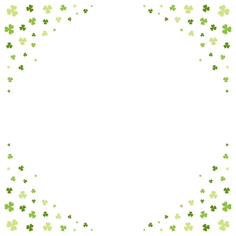Heilige Patrick's Tag irisch Glücklich Grün Kleeblatt Rahmen Hintergrund Design Vorlage Illustration vektor