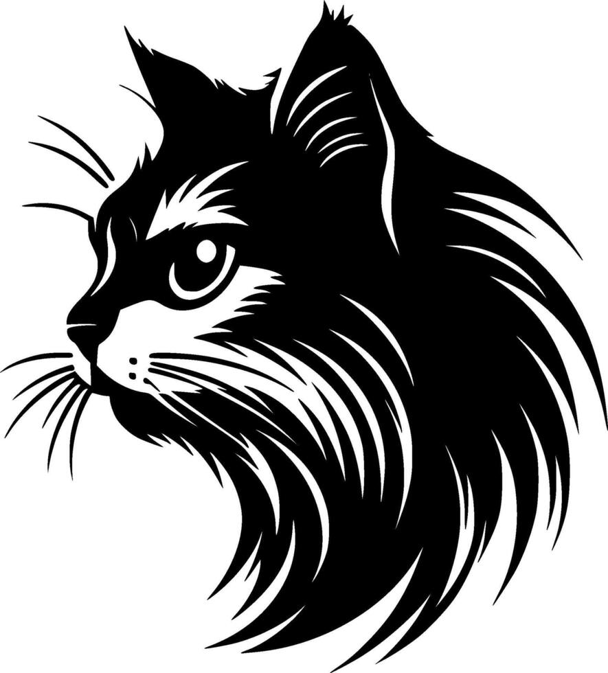 Katze - - minimalistisch und eben Logo - - Illustration vektor