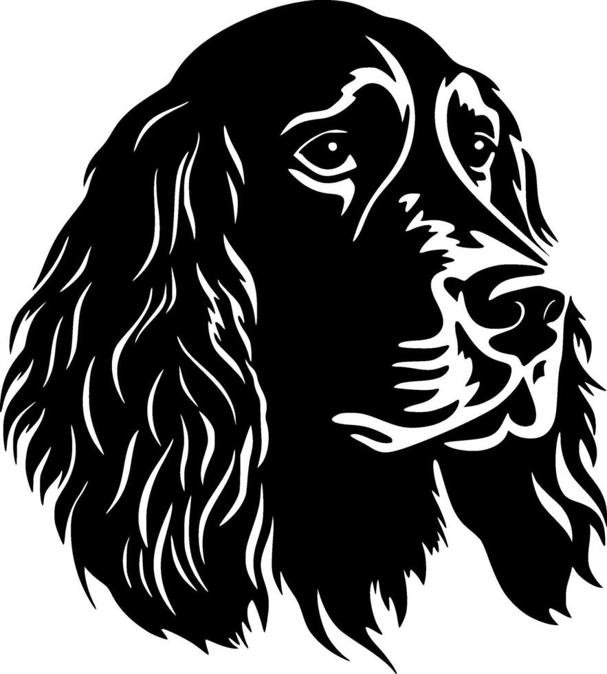 Cocker Spaniel, schwarz und Weiß Illustration vektor