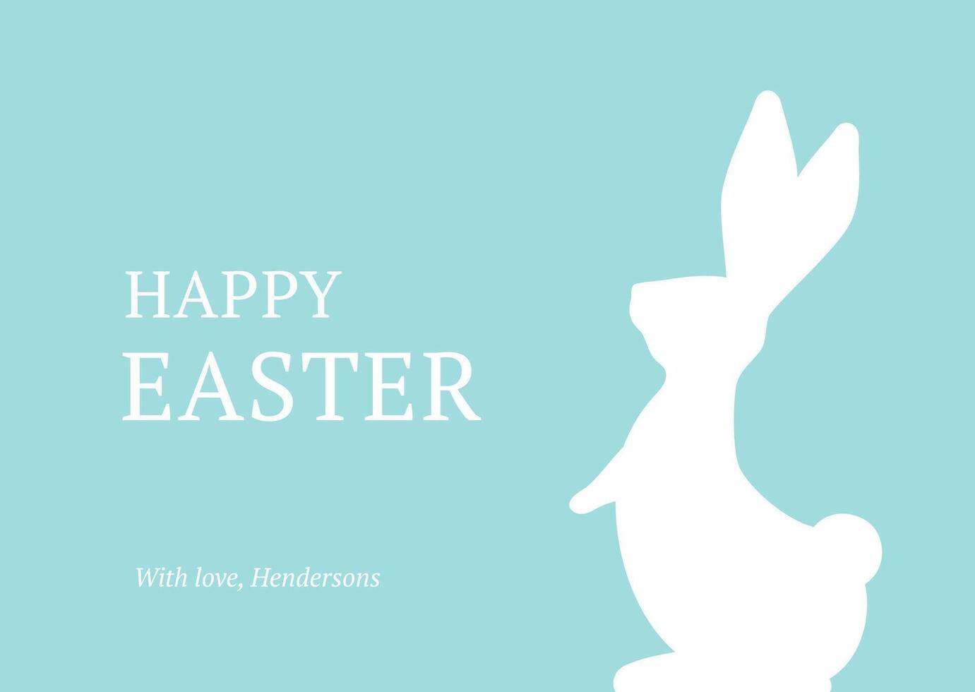 Lycklig påsk söt kanin med lång öron och svans rosa årgång hälsning kort design mall platt illustration vektor