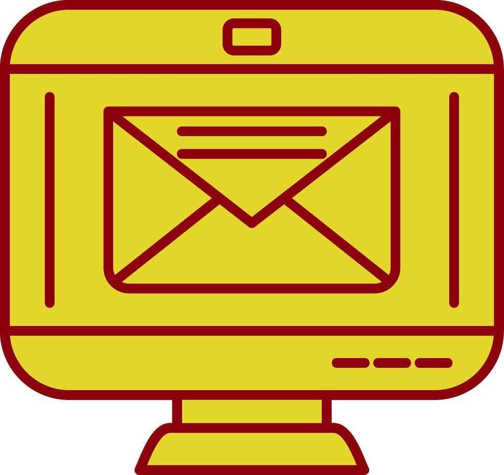 E-Mail-Zeile zweifarbiges Symbol vektor