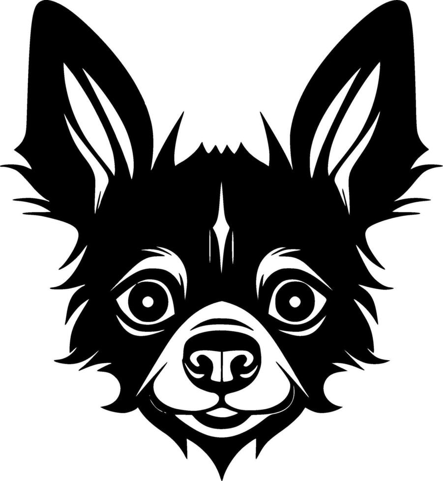 Chihuahua - - minimalistisch und eben Logo - - Illustration vektor