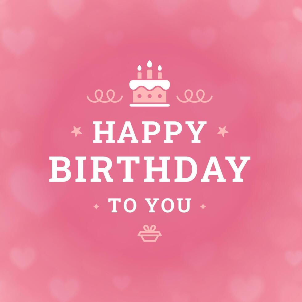 glücklich Geburtstag zu Sie Kuchen Kerzen Jahrgang Gruß Karte typografisch Vorlage vektor