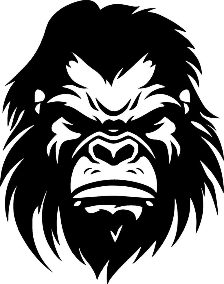 gorilla - minimalistisk och platt logotyp - illustration vektor