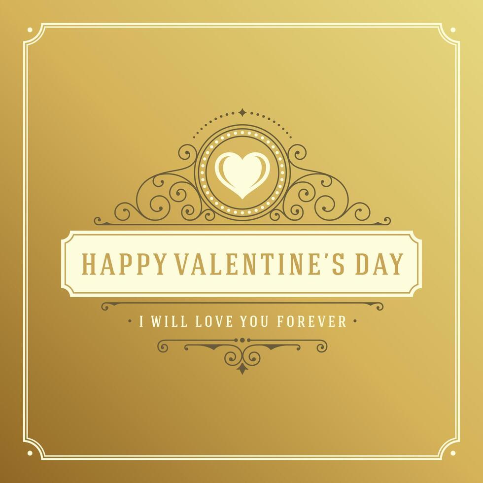 Valentinsgrüße Tag Gruß Karte oder Poster Illustration vektor