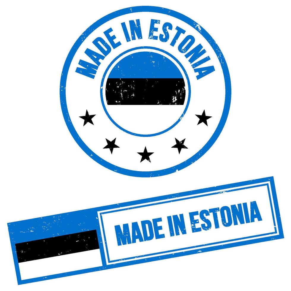 gemacht im Estland Briefmarke Zeichen Grunge Stil vektor