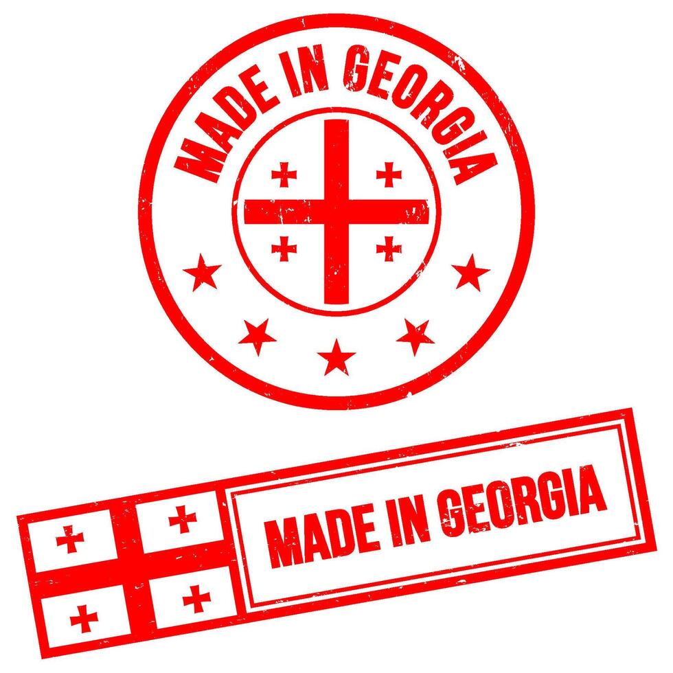 tillverkad i georgien stämpel tecken grunge stil vektor