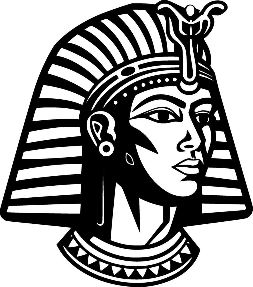 farao, svart och vit illustration vektor