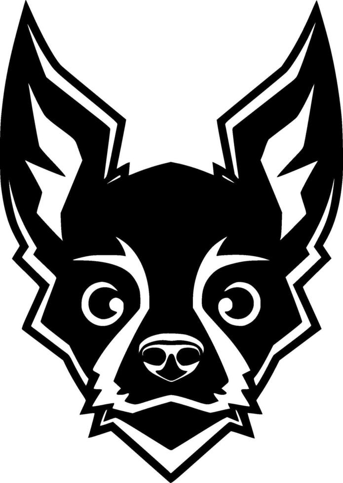 Chihuahua - - minimalistisch und eben Logo - - Illustration vektor