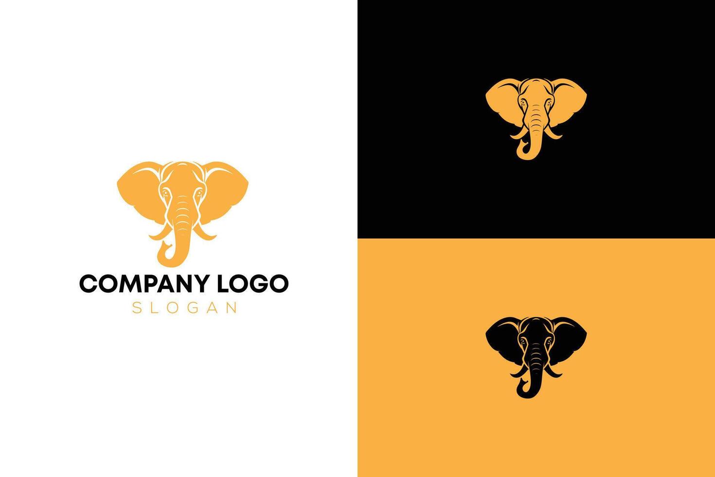Elefant minimalistisch modern Illustration Logo Design vektor
