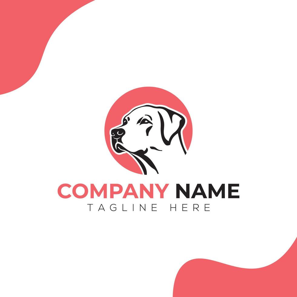 hund minimalistisk modern illustration logotyp design vektor