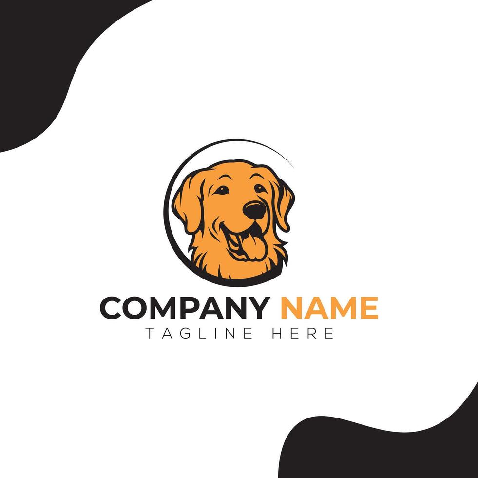 Hund minimalistisch modern Illustration Logo Design vektor