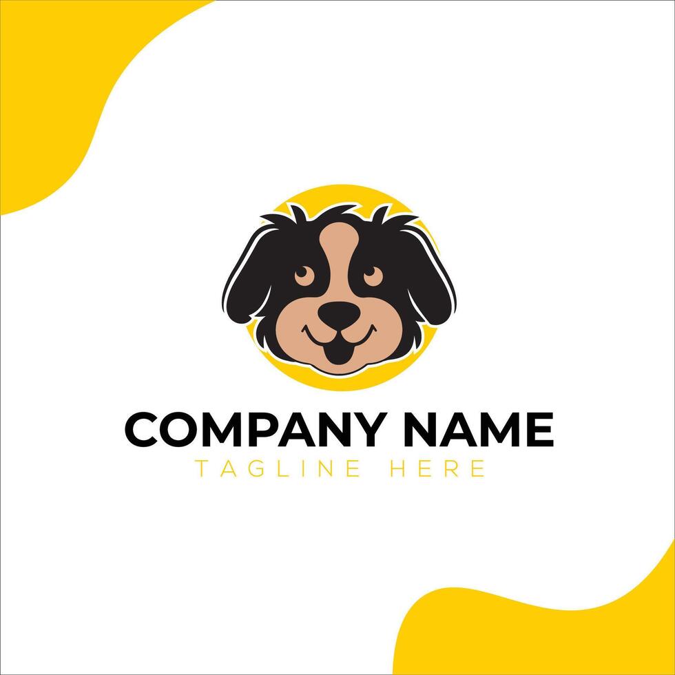 Hund minimalistisch modern Illustration Logo Design vektor