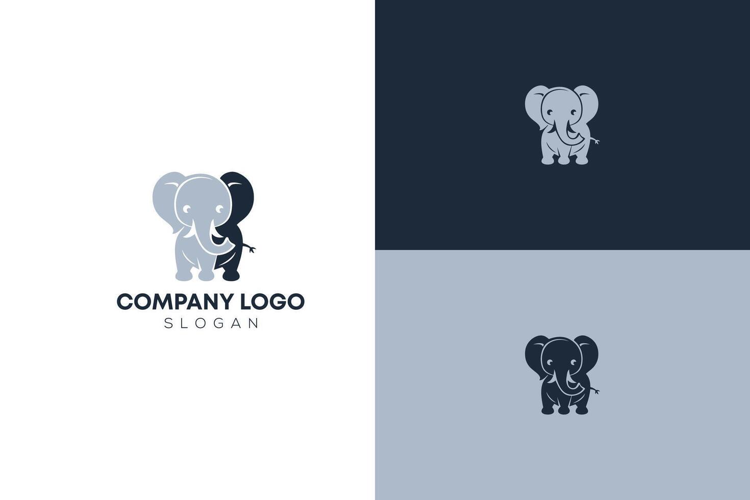 elefant minimalistisk modern illustration logotyp design vektor