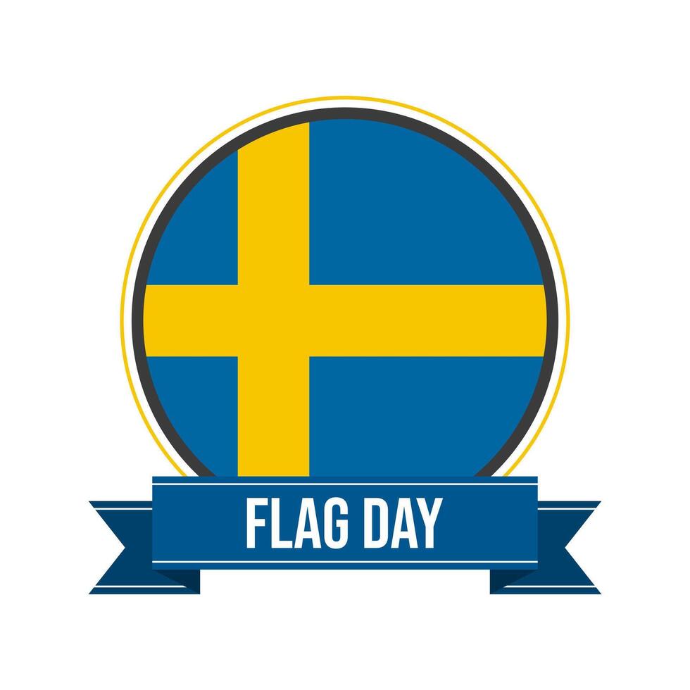 Sverige flagga dag klistermärke vektor