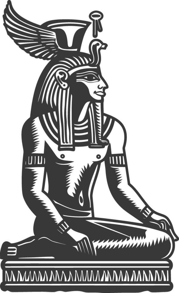 Single uralt Ägypten Hieroglyphe einer Symbol Bild mit alt Gravur Stil vektor