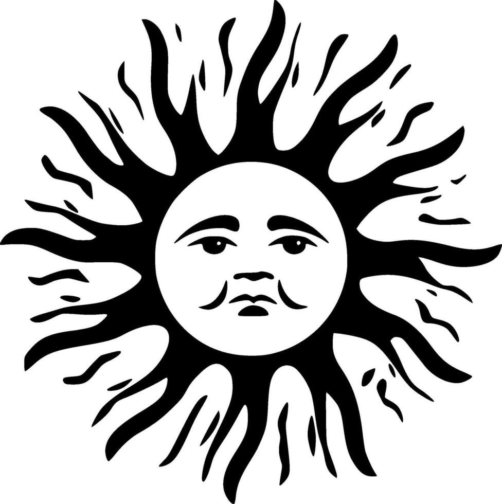 Sonne - - minimalistisch und eben Logo - - Illustration vektor