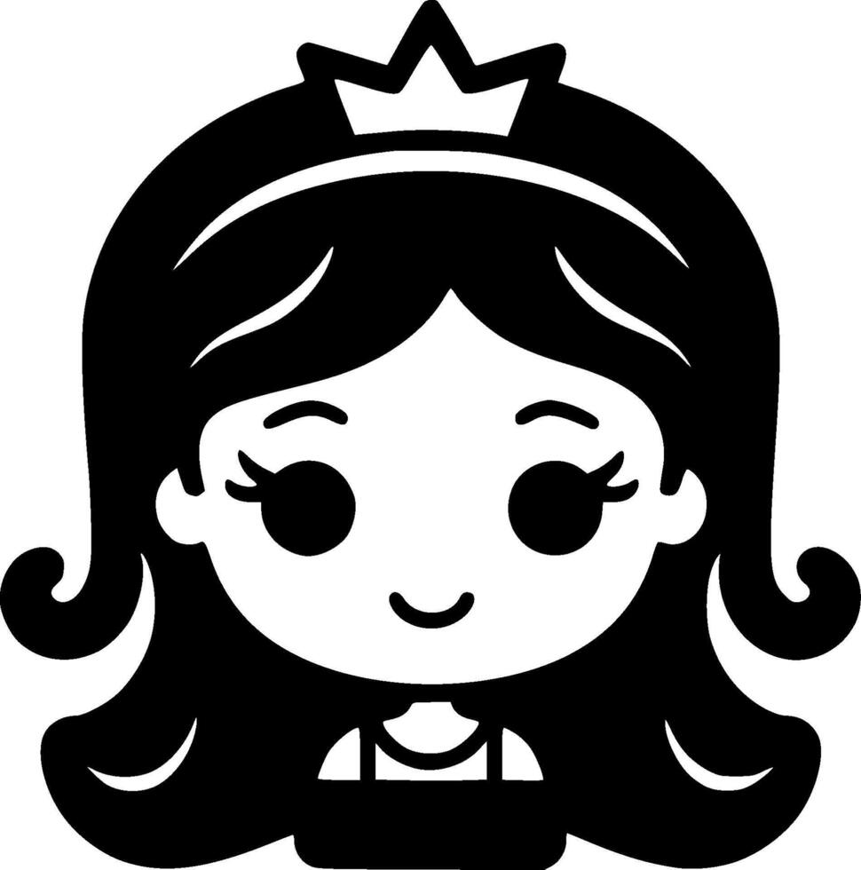 Prinzessin - - hoch Qualität Logo - - Illustration Ideal zum T-Shirt Grafik vektor