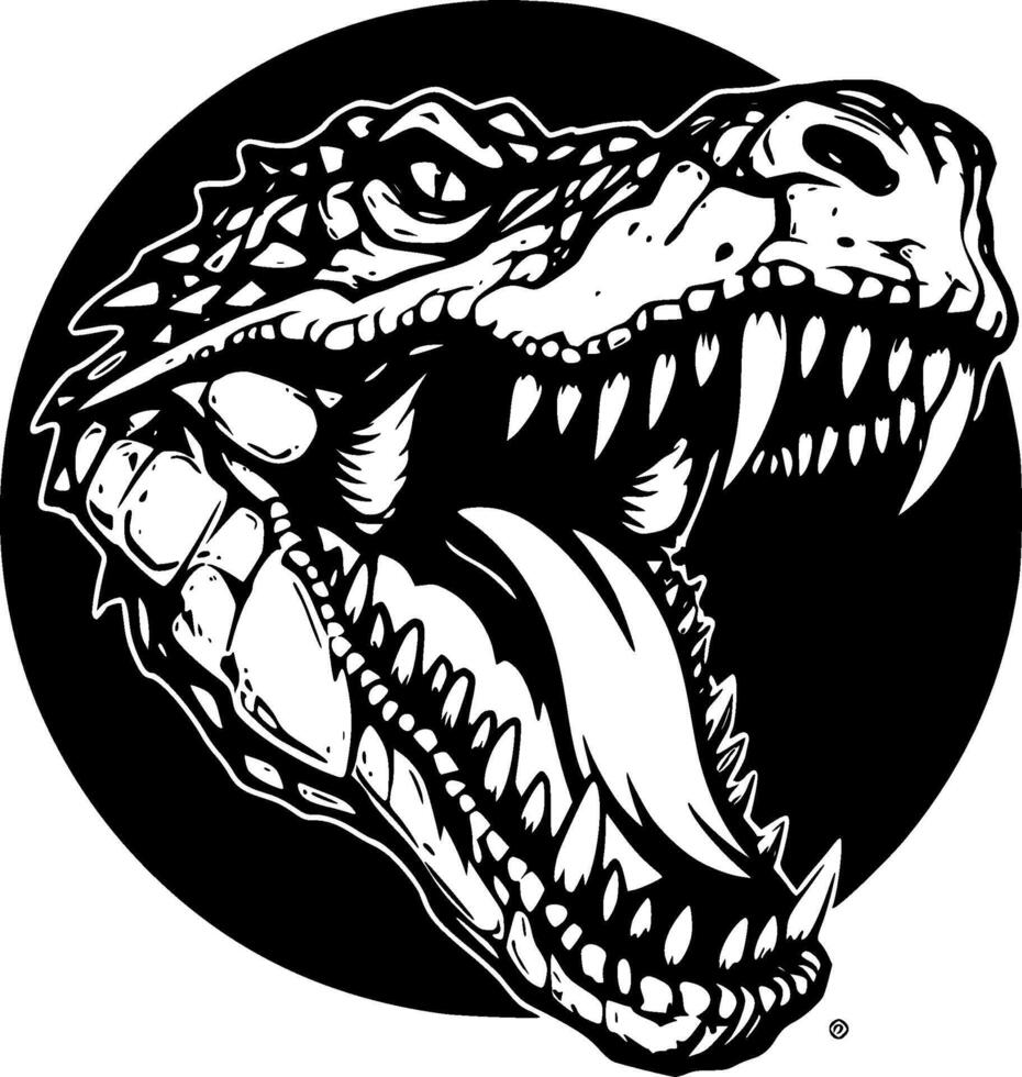 Alligator - - minimalistisch und eben Logo - - Illustration vektor