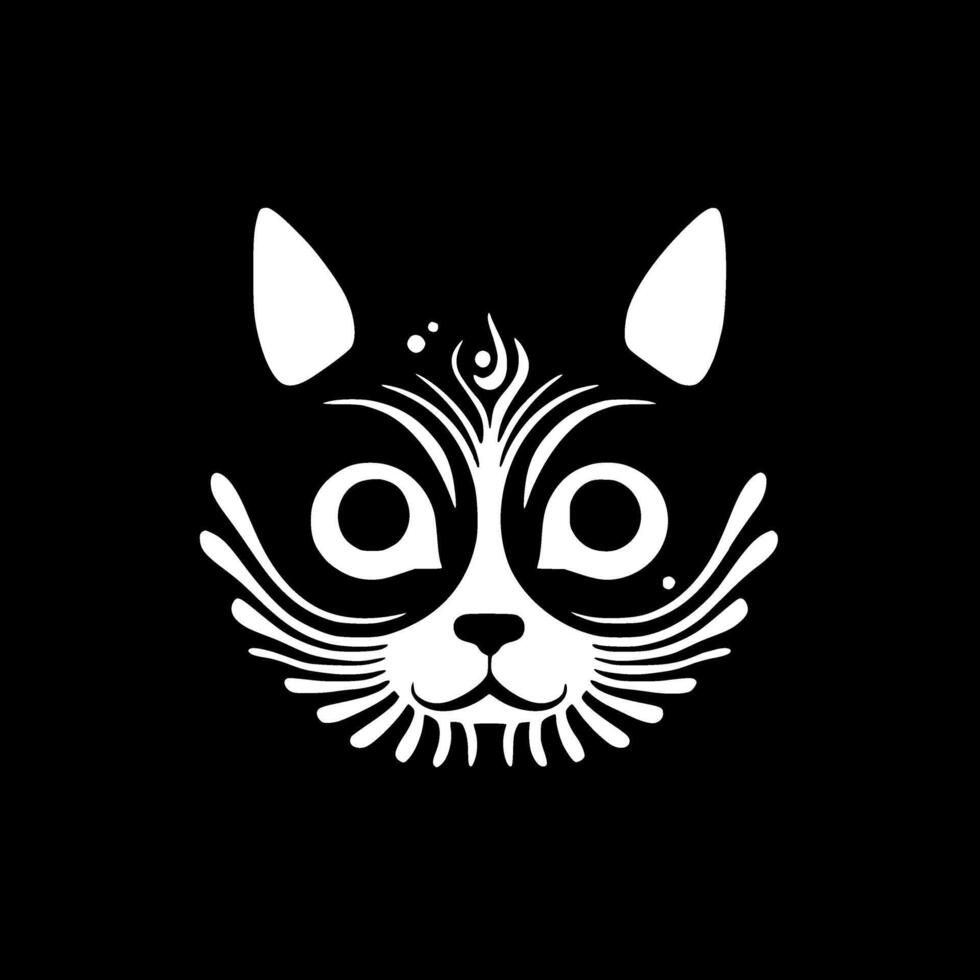 Katze - - schwarz und Weiß isoliert Symbol - - Illustration vektor