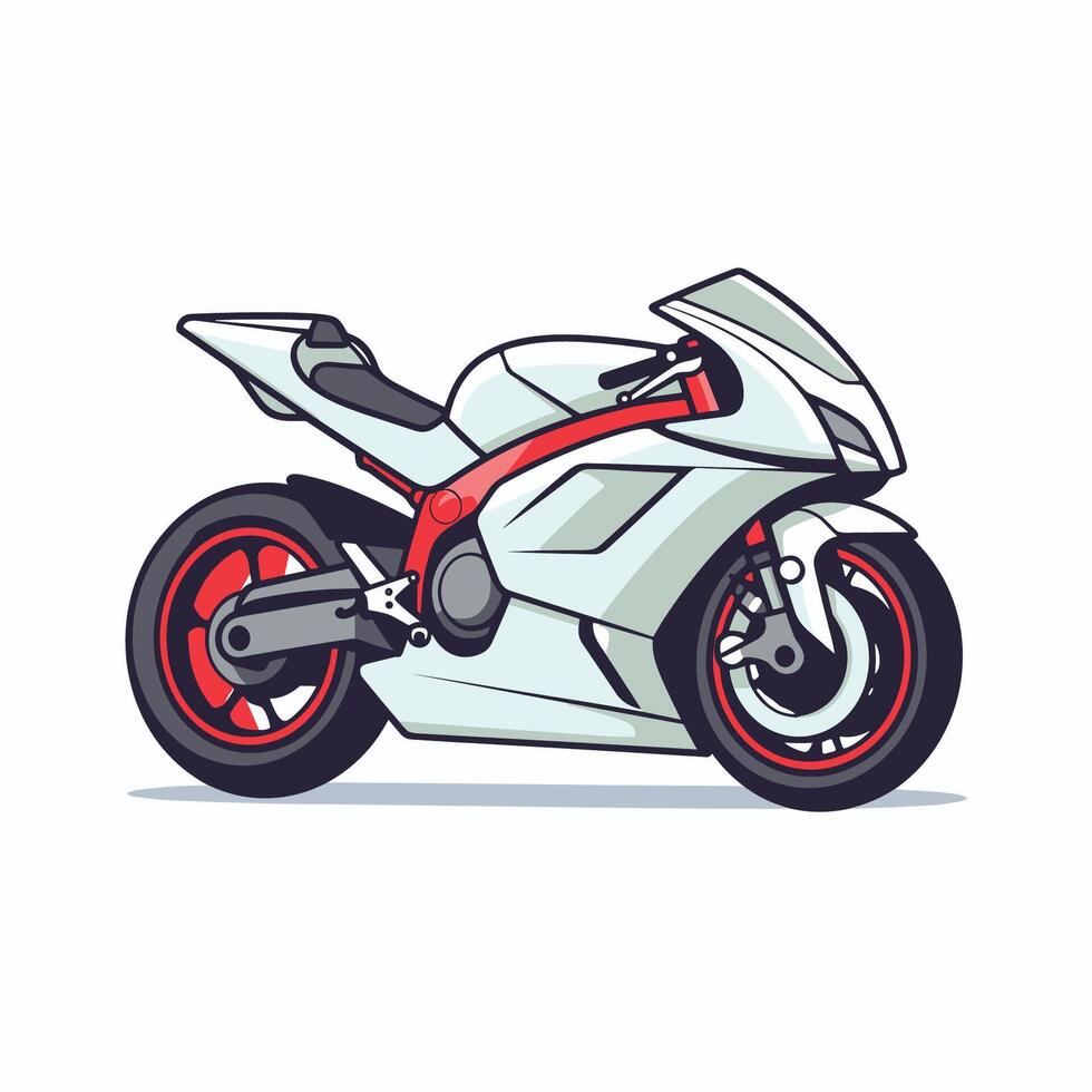 süß kawaii Mini Motorrad Design vektor