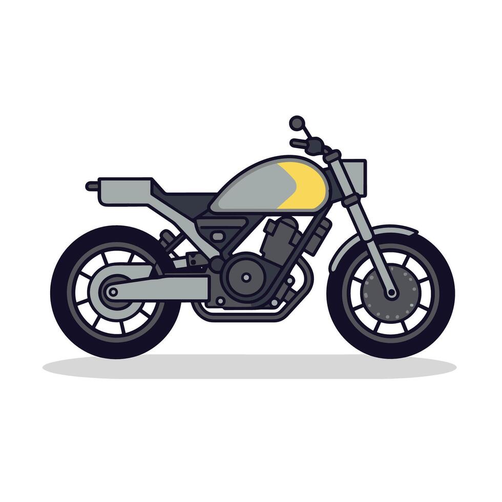 årgång motorcykel platt design vektor