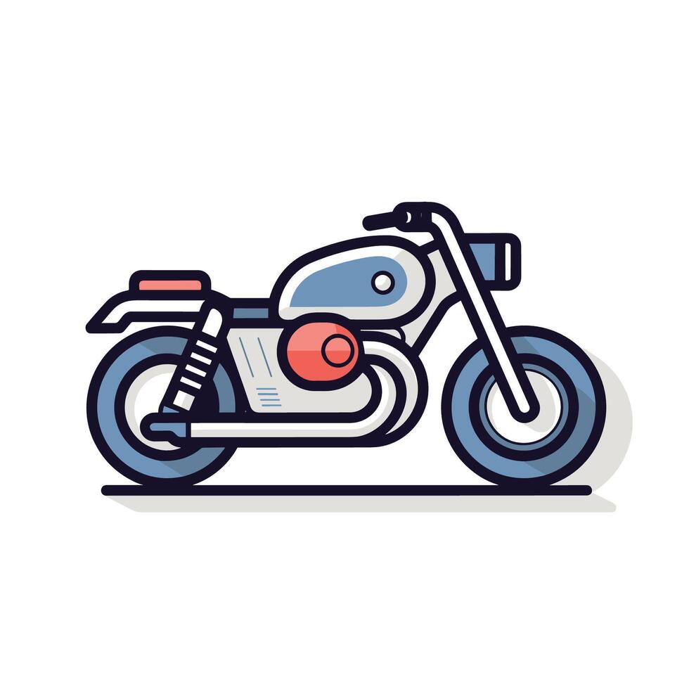 modern motorcykel ikon design platt vektor