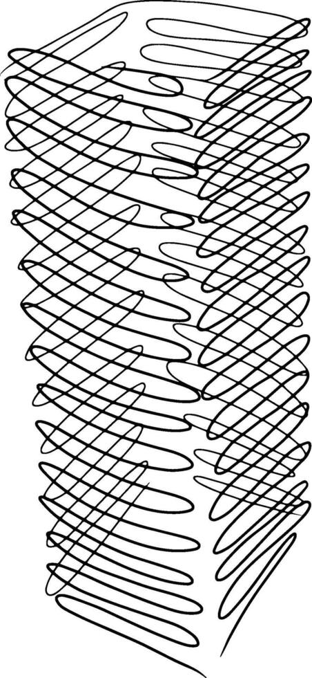 kontinuierlich Linie Zeichnung von Platz Box isoliert auf transparent Hintergrund. Illustration vektor