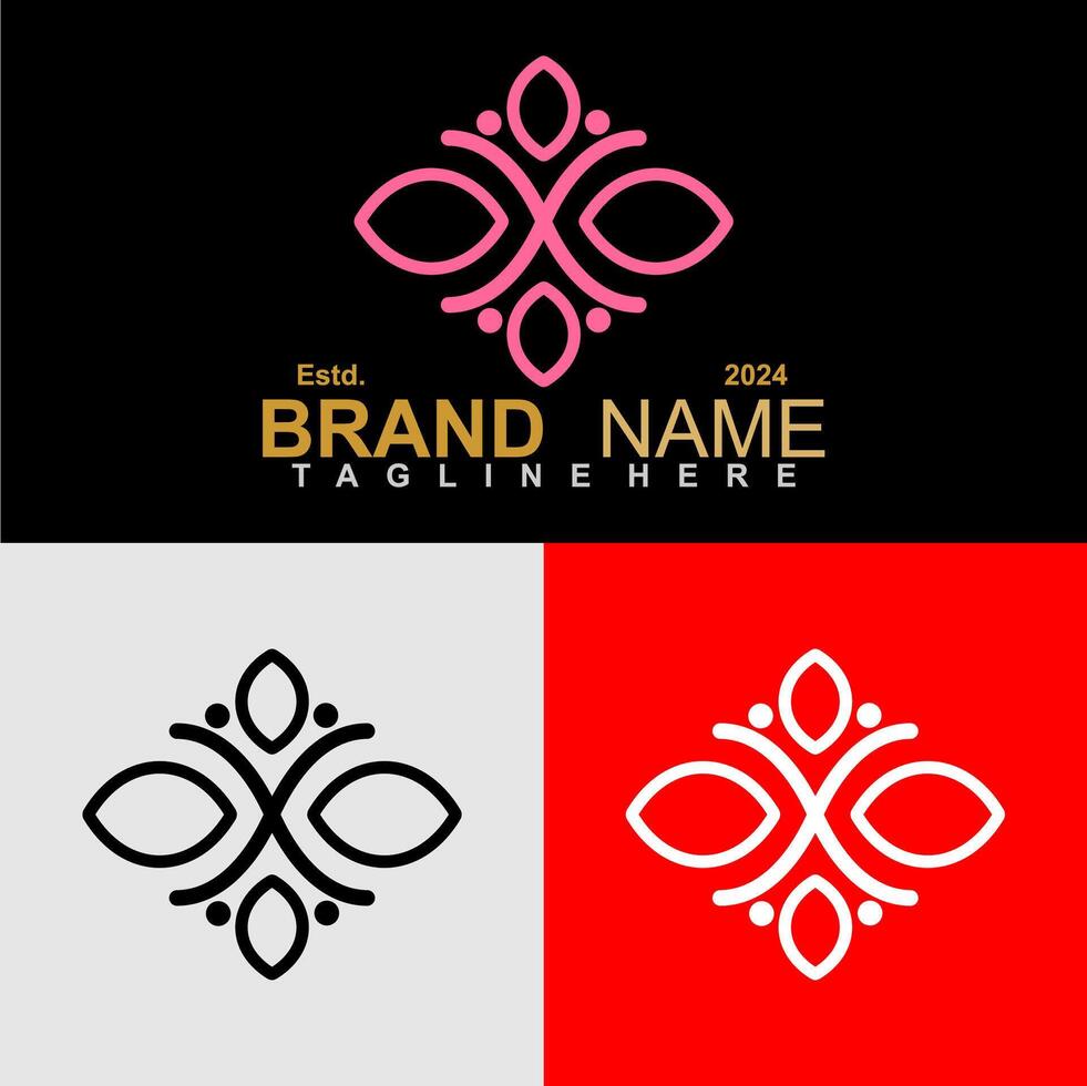 Luxus Schönheit Frauen Spa modern Logo Design vektor