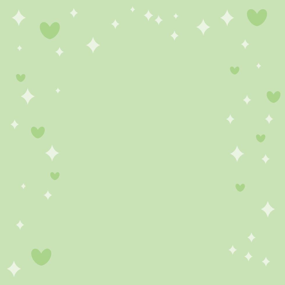 valentines dag bakgrund med grön hjärtan design vektor
