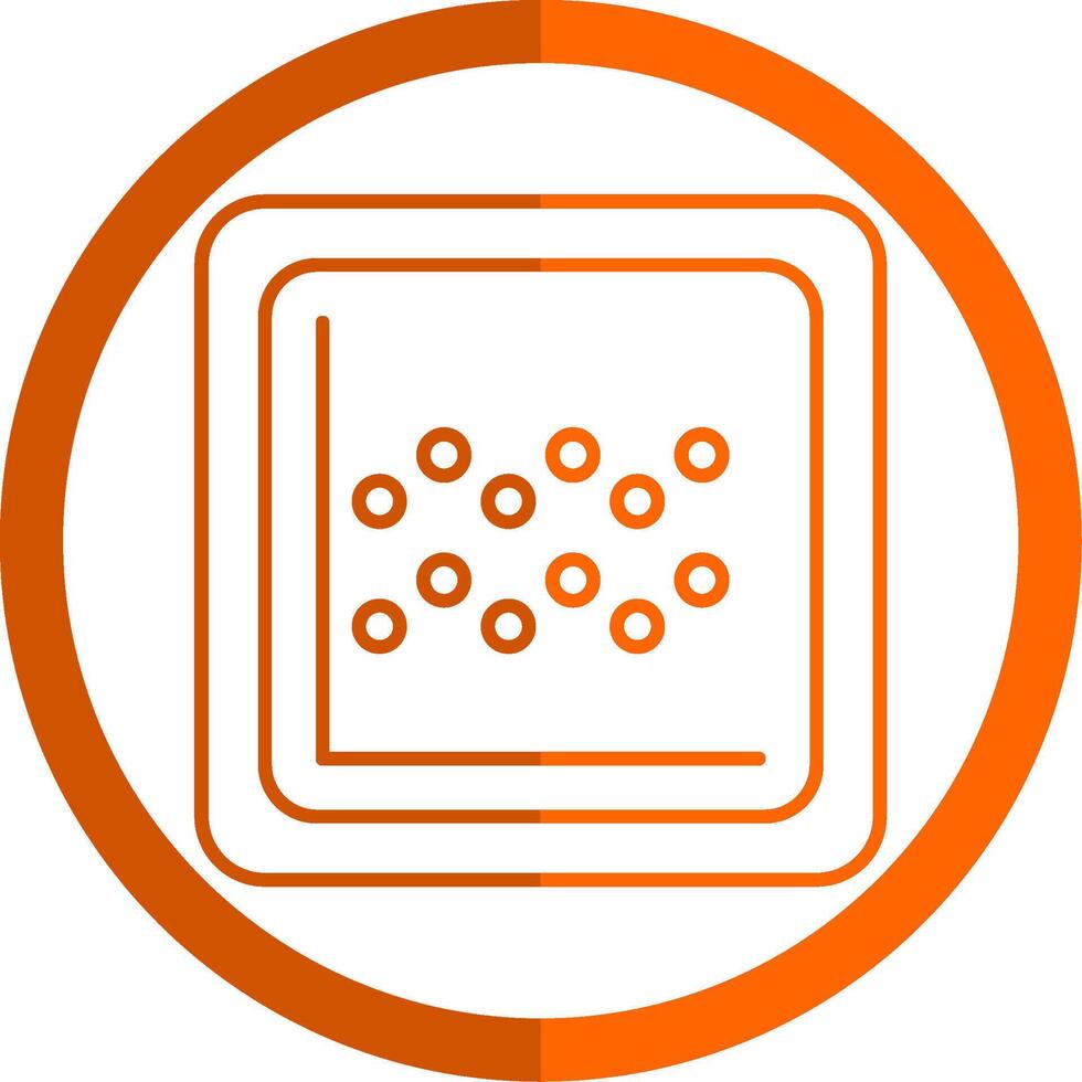 Diagramm Linie Orange Kreis Symbol vektor