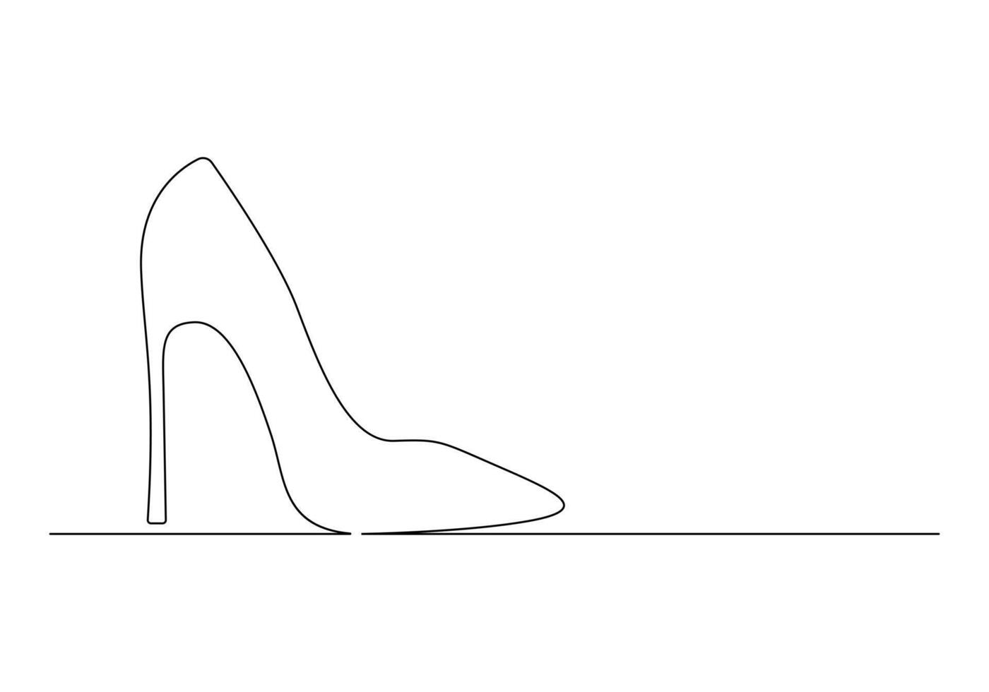 kvinnors skor kontinuerlig ett teckning premie illustration vektor