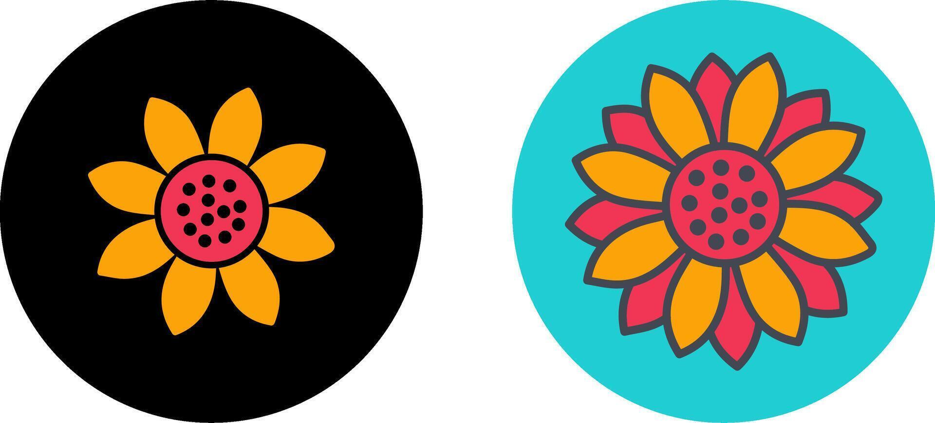 Sonnenblumen-Icon-Design vektor