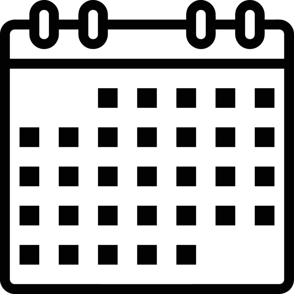 kalender ikon symbol bild för schema eller utnämning vektor