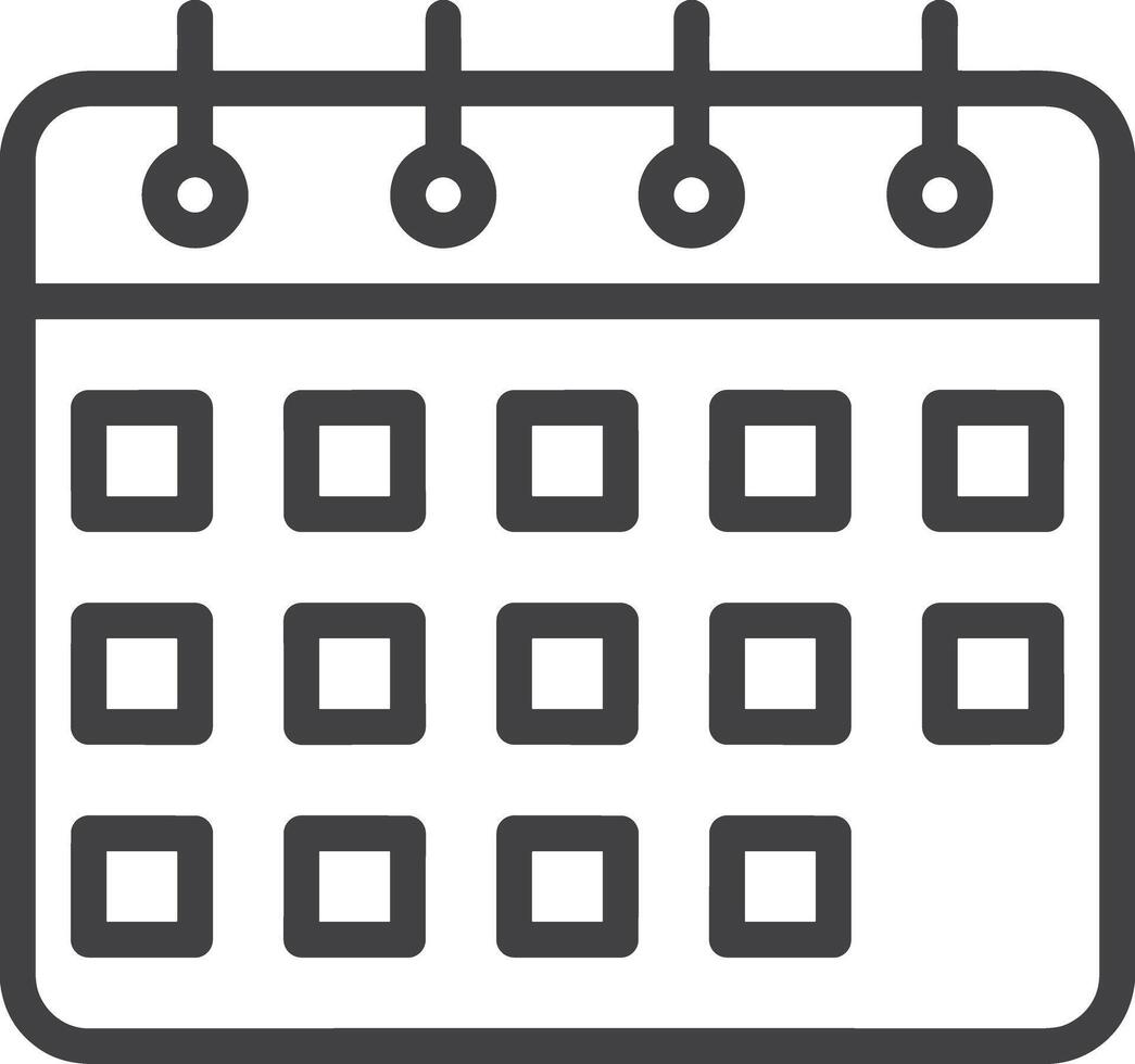 Kalender Symbol Symbol Bild zum Zeitplan oder geplanter Termin vektor