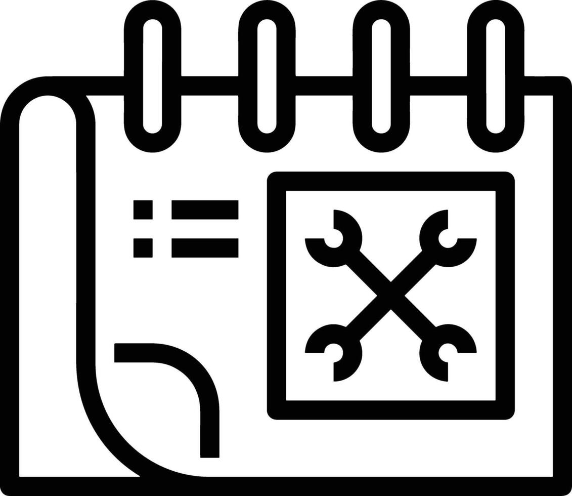 Kalender Symbol Symbol Bild zum Zeitplan oder geplanter Termin vektor