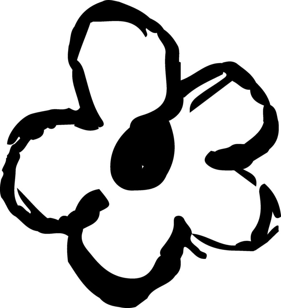 Hand gezeichnet Blume mit Bleistift isoliert auf Weiß Hintergrund . Vektor Illustration