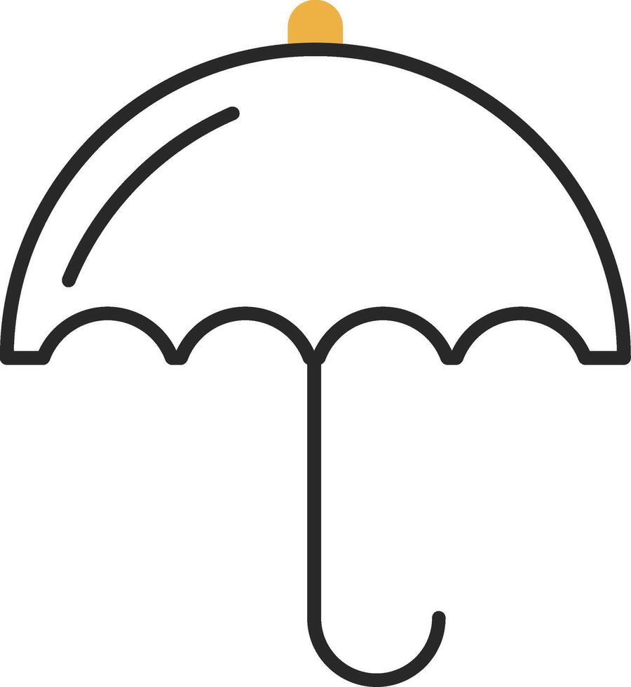 paraply flådd fylld ikon vektor