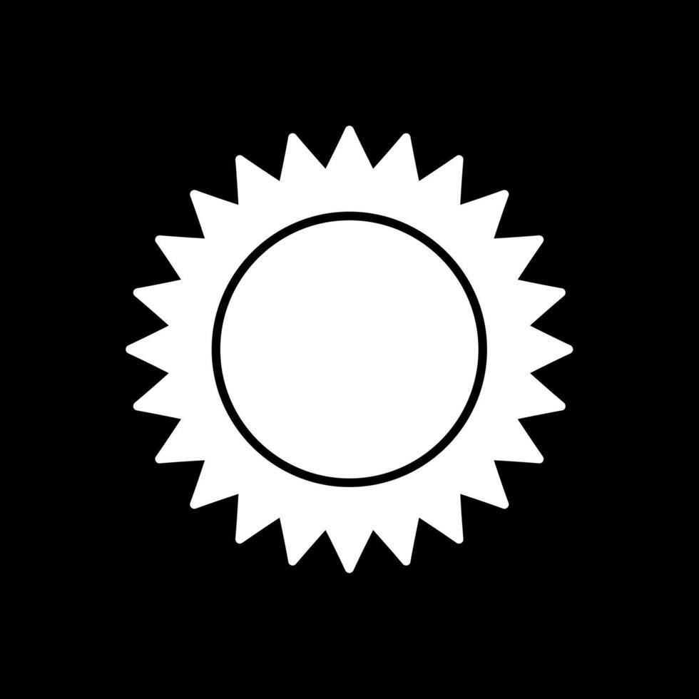 Sonne Glyphe invertiert Symbol vektor