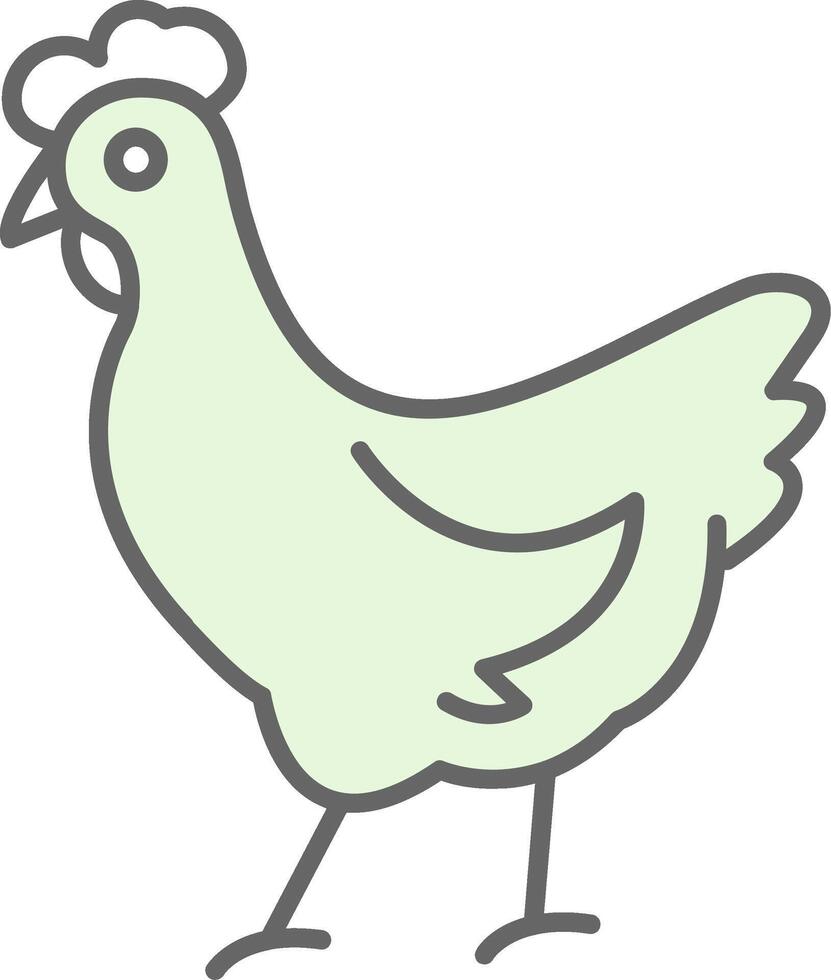 kyckling fylla ikon vektor