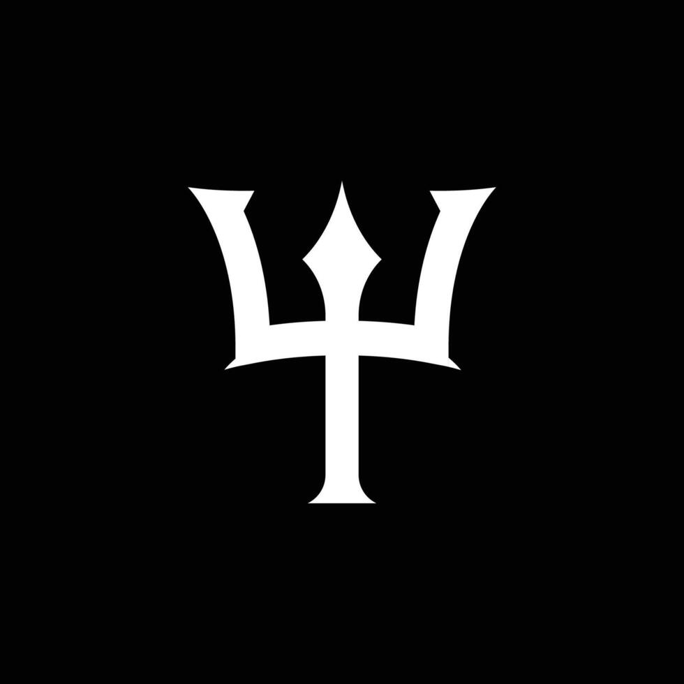 minimalistisch Dreizack Logo Symbol Vorlage , Brief t Logo Idee vektor