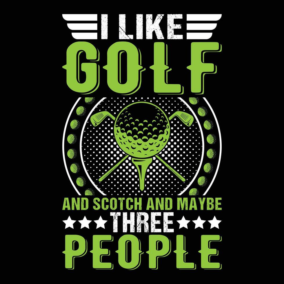golf citat t-shirt design vektor