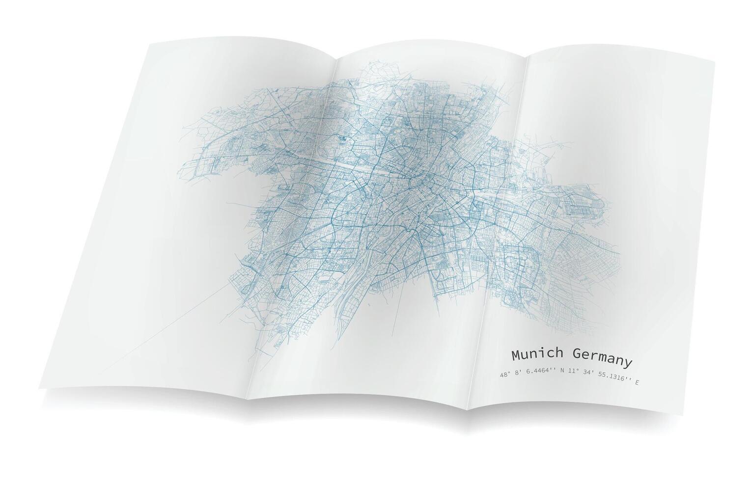 Broschüre Straße Karte von München ,Deutschland vektor