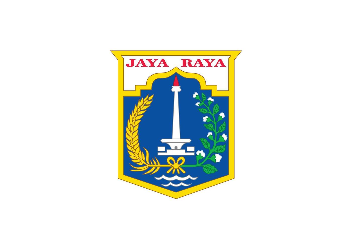 Flagge von Jakarta Stadt, Indonesien vektor